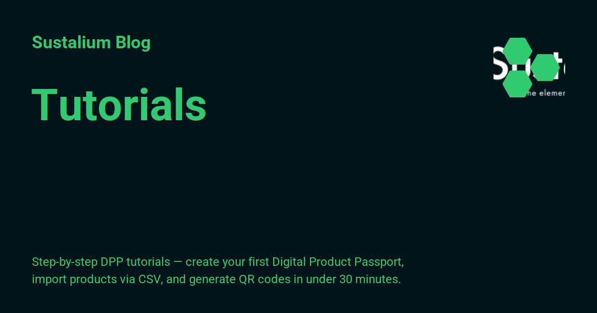 Tutorials - Sustalium Blog